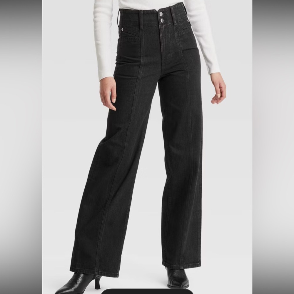 Universal Thread Black High-Rise Wide-Leg Jeans